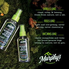 Murphy's Naturals application on skin before outdoor activity for bite protection.