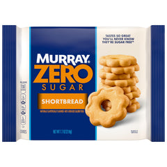 Murray Sugar Free Shortbread cookies ring close-up, buttery texture, great with tea.