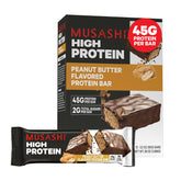 Musashi high-protein bar with peanut butter and chocolate coating for post-workout energy