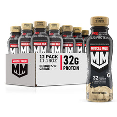 Muscle Milk Pro Series Shake Cookies-n-Creme bottle for post-workout recovery.