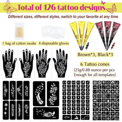 MuseLuxe black brown tattoo inks in bottles for bold temporary designs