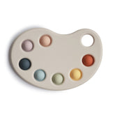 Mushie Paint Palette Press Toy bubbles close-up for sensory exploration and motor practice.
