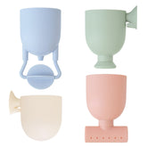 Mushie Pour and Play bath toy set front view promotes sensory exploration during bath time.