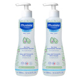 Mustela Baby Cleansing Water bottle for no-rinse cleansing of delicate skin.