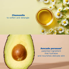 Mustela Chamomile softening effect aids detangling after shampoo.