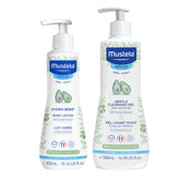 Mustela Gentle Cleansing Gel bottle cleansing baby's skin and hair.