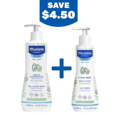 Mustela Gentle Cleansing Gel label highlights newborn-friendly safety.