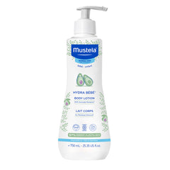 Mustela Hydra Bebe bottle pouring to show quick hydration