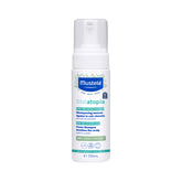 Mustela Stelatopia foam shampoo bottle front, gentle cleansing for eczema-prone skin.
