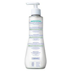 Mustela Stelatopia+ creamy texture close-up highlighting quick absorption.