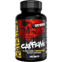 Mutant Caffeine Pills bottle front showing the product's pure caffeine formula