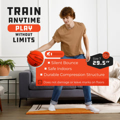 Muted Motion next-gen foam basketball emphasizes durability and soft touch for kids.
