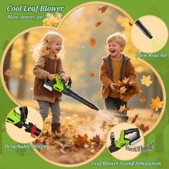 MUZREES 3-in-1 chainsaw toy featuring lights for pretend yard work