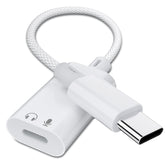 Mxcudu USB-C to Lightning adapter side view showing compact, durable design for mobile listening.