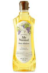 My Normal Allulose syrup bottle close-up showing sugar-like sweetness for keto.
