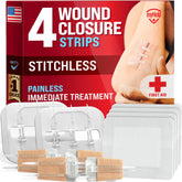 MYHELP emergency wound closure strips in kit form for quick bleeding control