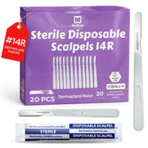 MyMed disposable 14R dermaplane razor pack of 20 for at-home professional dermaplaning.