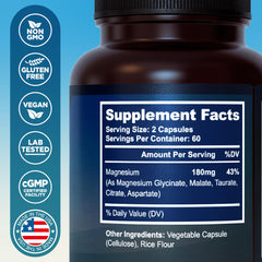 MyoActivo capsules closeup highlighting five chelated magnesium forms for absorption.
