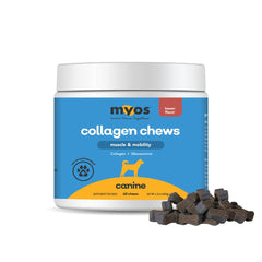 MYOS Canine Muscle & Mobility Chews bacon flavor packaging supports joint comfort