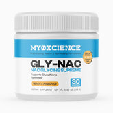 MYOXCIENCE front packaging showing product jar and flavor benefits