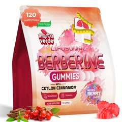 Myrtaverde Berberine gummies packaging front highlighting zero sugar for daily balance.