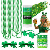 Mysense St Patrick's Day glitter stick with four-leaf clovers for radiant facial shimmer