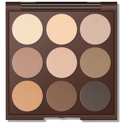 MYSTER ROSEY Neutral Eyeshadow Palette open compact with mirror for quick, natural looks.