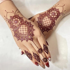 Mzstgh stencil set features floral mandala patterns for festival-ready mehndi.