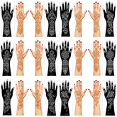 Mzstgh Henna stencil kit with 12 sheets for precise hand and forearm designs.