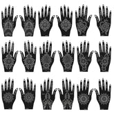 Mzstgh henna tattoo stencils kit with 18 sheets for precise, mess-free hand designs.