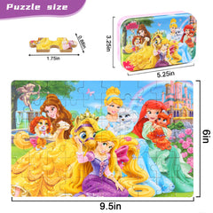 MZZOTOY Princess Puzzles colorful pieces help develop fine motor skills.