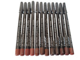 Nabi 12-piece brown lip liner set color palette for defined lips and long wear