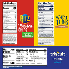 Nabisco Wheat Thins Original Whole Grain crackers with crunchy texture.