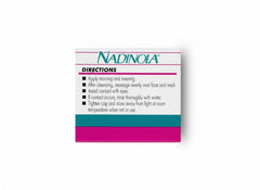 Nadinola cream packaging front emphasizes premium skincare options.