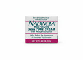 Nadinola moisturizing skin tone cream jar shows smooth, nourishing texture for daily use.