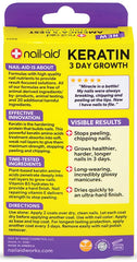 Nail-Aid Keratin 3 Day Growth clear nails with a smooth finish.