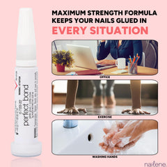 Nailene Perfect Bond Glue two-pack display highlighting value