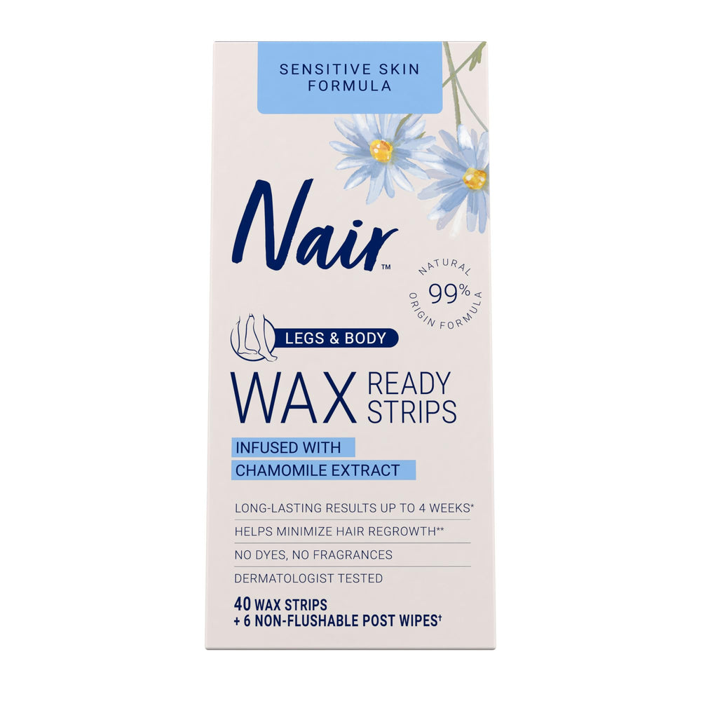 Nair sensitive wax strips for legs provide smooth results without heating