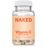 NAKED Vitamin C bottle on white background promotes daily immune support.