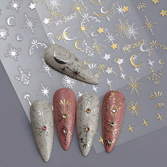 Namrec silver gold nail art stickers add metallic shine to nails