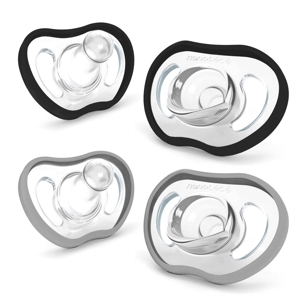 Nanobébé Active pacifier with side vents for breathable comfort.