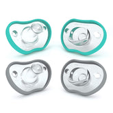 Nanobébé pacifier 0-3 month front view in teal grey for gentle comfort