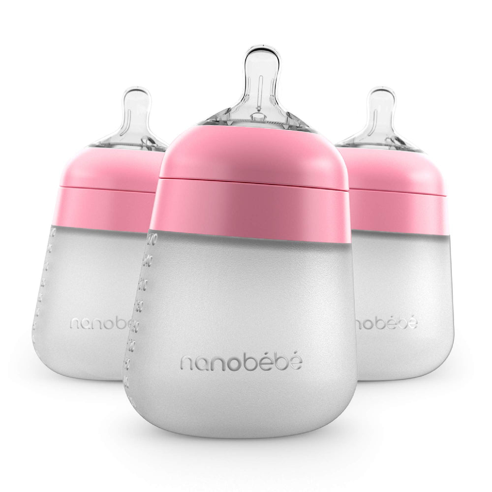 Nanobebe Flexy anti-colic nipple with 360° vent for steady latch.
