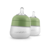 Nanobebe Flexy Sage 5oz bottle with familiar feel for easy breast-to-bottle transitions.