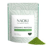 Naoki Matcha Organic All Purpose Blend in a resealable pouch for daily freshness.