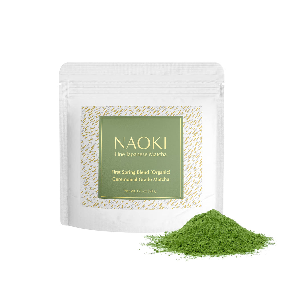 Naoki Matcha packaging keeps powder fresh for daily use.
