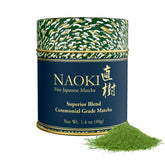 Naoki Matcha Superior ceremonial tin front preserves freshness for every scoop.