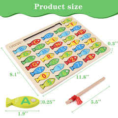NASHRIO child playing the wooden fishing game demonstrates focused imaginative learning