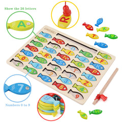 NASHRIO colorful fish pieces with letters and numbers support literacy and numeracy