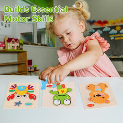 NASHRIO dinosaur puzzle boosts fine motor control through chunky pieces.